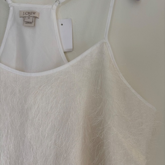J. Crew White Sparkly Textured Cami - Picture 2 of 5